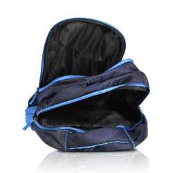 Multi-zipper Navy Blue Backpack