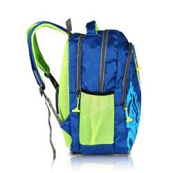Multi-zipper Designed Blue Backpack