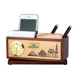 Revolving Pen Holder with Coaster Plates