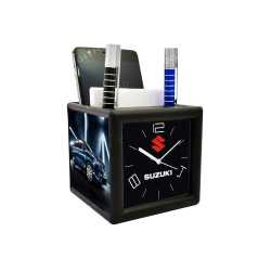 Table Clock with Pad and Mobile & Pen holder