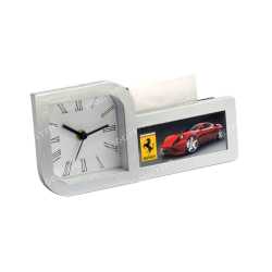 Clock With Pad and Pen Holder