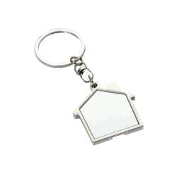 Hut shape metal key chain