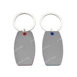 Barrel shape keychain with highlights