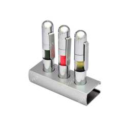 Set of 3 chrome plated liquid highlighters
