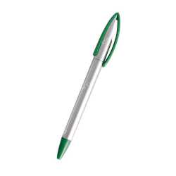 Large clip silver pen