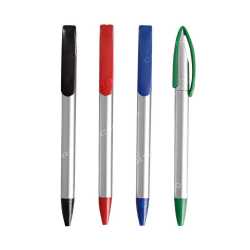 Large clip silver pen